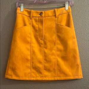 French Connection Faux Suede Mini Skirt 🧡